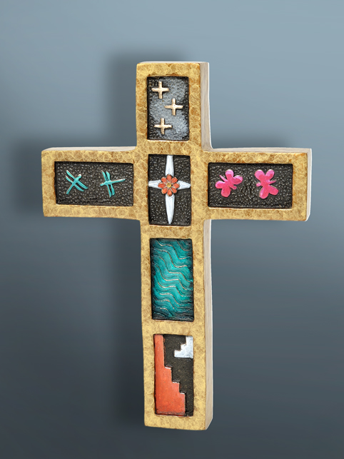 Bronze cross by Joe Cajero