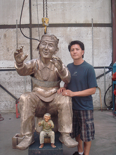 Joe Cajero with Grandfather - Mesa Verde Project