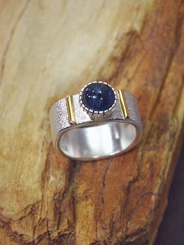 Black Star Diopside Stone Ring