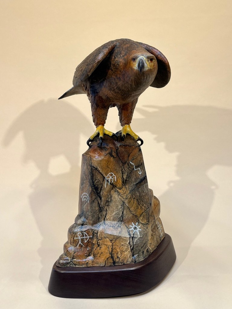 Bronze of a Red Tailed Hawk