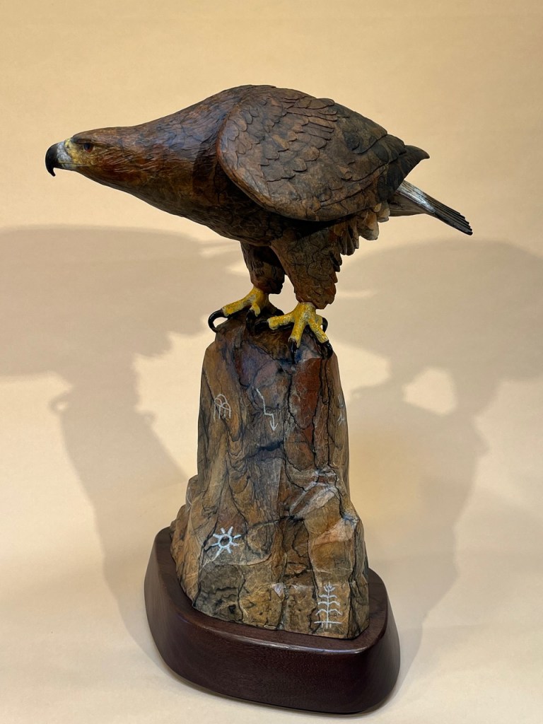 Bronze of a Red Tailed Hawk