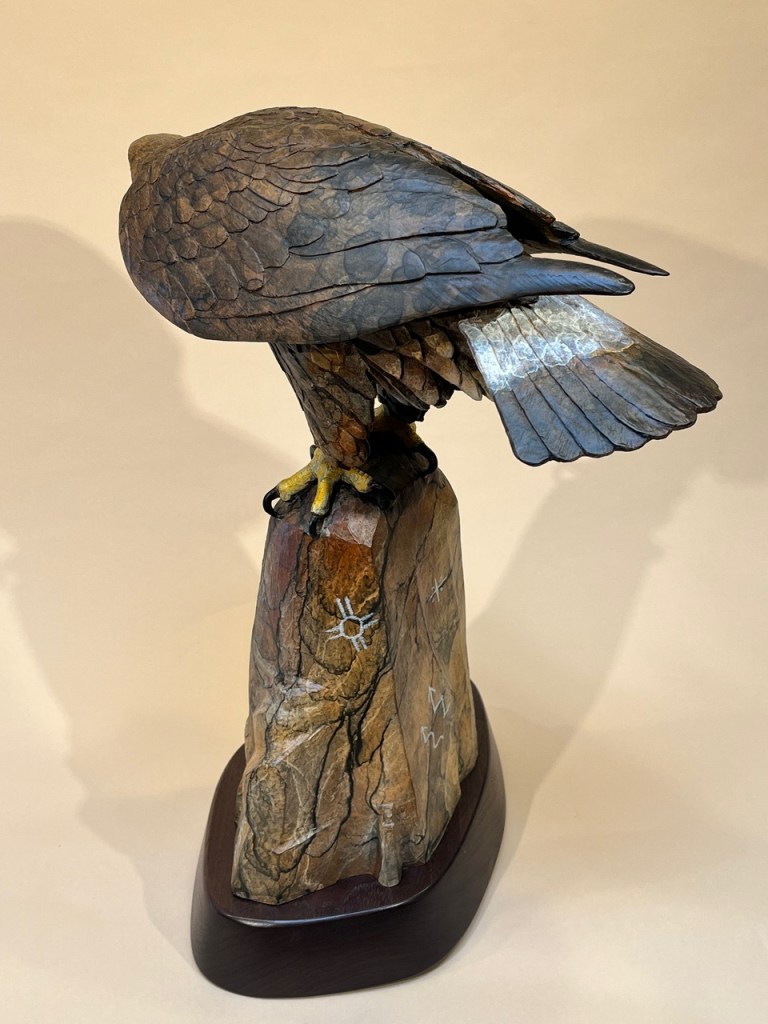 Bronze of a Red Tailed Hawk