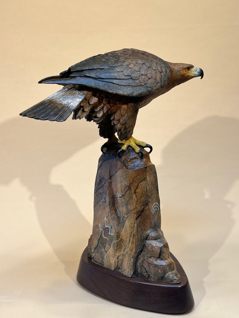 Bronze of a Red Tailed Hawk